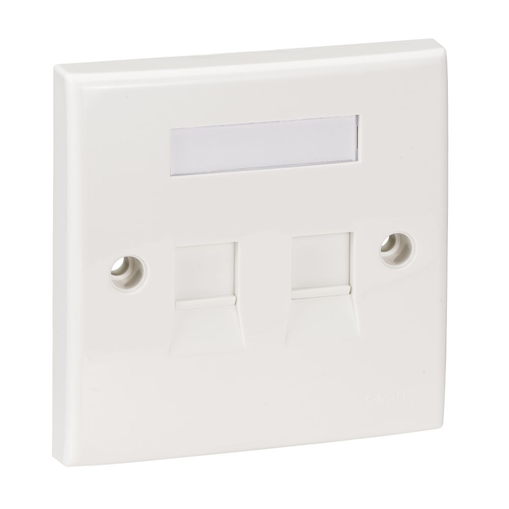 Schneider Digilink Dual Shutter Facplate